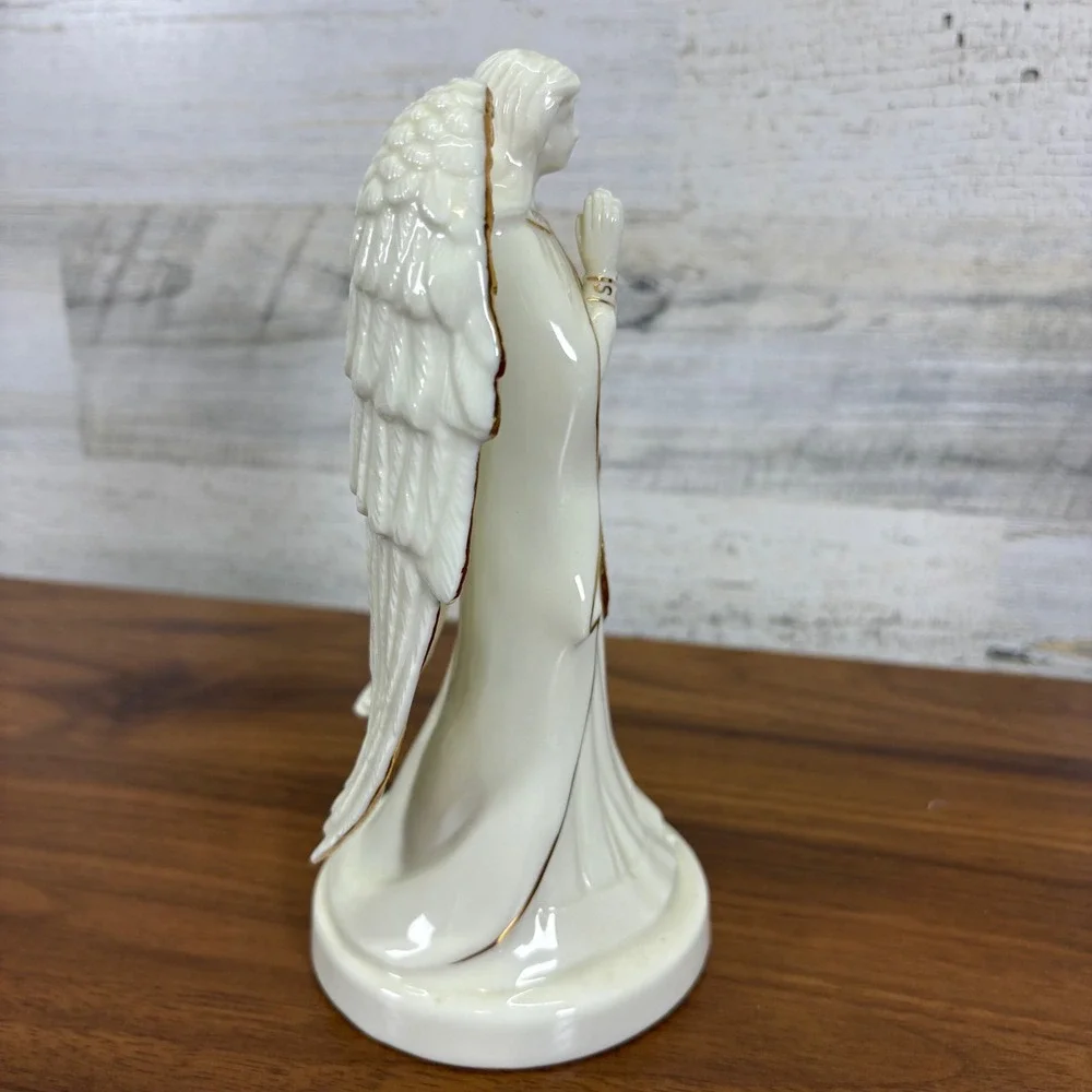 Lefton Christianity Porcelain Shamrock Angel Music Box Amazing Grace 1997‎
